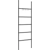 vidaXL Handduksstege med 5 nivåer svart 58x175 cm järn