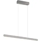 TRIO Lighting Pendellampa Helios, dimbar, Aluminium / grå / zink, Vardagsrum / matsal, Modern