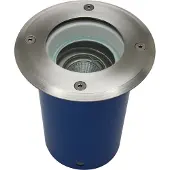 Heitronic Högspänningsgolvinbyggnadsspot, svängbar 25°, dimbar, Aluminium / grå / zink, Rostfritt stål, Modern, Inbyggnadsspotlights