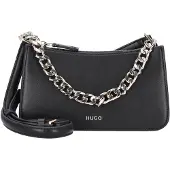 HUGO Faux-leather crossbody bag with decorative chain