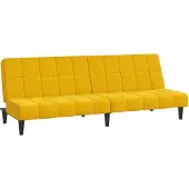 vidaXL Bäddsoffa 2-sits gul sammet
