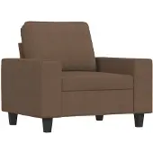 vidaXL Fåtölj brun 60 cm tyg
