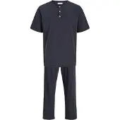 Jack & Jones Pyjamas lång 'JACOTTO' marinblå