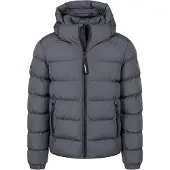Superdry Pufferjacka Hooded Antracit Grå Storlek