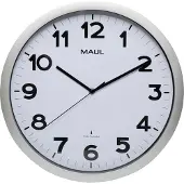 MAUL Radio-controlled Wall Clock Silver MAULstep Ø35 cm