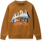 Napapijri Sweatshirt 'B-Ellis' ljusbeige / ljusblå / karamell / orange