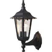Konstsmide Vägglampa utomhus FIRENZE, Svart, Glas, Lantlig / rustik, Utomhusvägglampa
