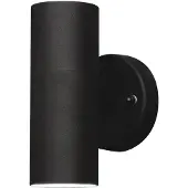 Konstsmide Vägglampa utomhus MODENA, Svart, Aluminium / grå / zink, Modern, Utomhusvägglampa