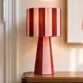 LINDBY Bordslampa , Suly, Röd, Vardagsrum, Tyg / textil, Ung livsstil
