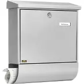 Burg wachter 31440 VARIO 8672 Si Brevlåda Stålbleck Silver Nyckel