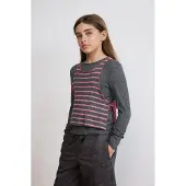 Desigual T-shirt mörkgrå / rosa