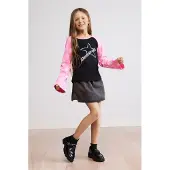 Desigual T-shirt ljusrosa / svart