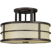 FEISS Taklampa Fusion, dimbar, Brun / mässing, Vardagsrum / matsal, Metall, Taklampa