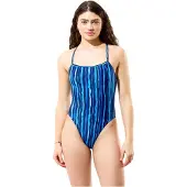 Speedo Printed Web Back Baddräkt
