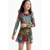 Desigual Klänning blandade färger