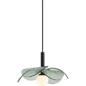 QAZQA Design pendellampa svart med grönt glas - Kemner