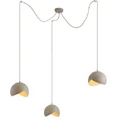QAZQA Design pendellampa beige med opalglas 3-ljus - Tulip