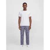 Jack & Jones Pyjamas lång 'JACFlorence' marinblå / vit