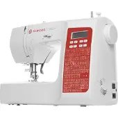 SINGER SC220-RD, Röd, Vit, Automatisk symaskin, Sy, LCD, Knappar, Handtag, 5 mm