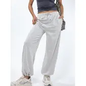 Busem Kvinnors bomullsblandning rakbenade sweatpants
