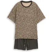 Tom Tailor Kort pyjamas cappuccino / antracit