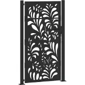 vidaXL Trädgårdsgrind svart 100x175 cm stålvågdesign