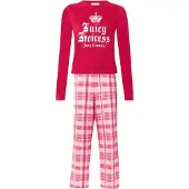 Juicy Couture Pyjamas 'HEIRESS' rosé / knallröd / vit