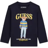 GUESS T-shirt 'LS T-SHIRT T-SHIRT' mörkblå