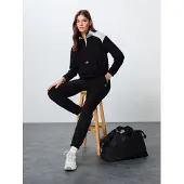 Tommy Life Färgblockerad fleece träningsoverallsset