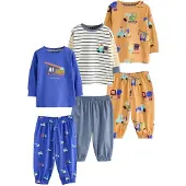 Next Pyjamas rökblå / mörkblå / honung / vit