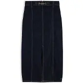 Tommy Hilfiger Horsebit Slim Denim Midi Skirt