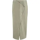 Calvin Klein Draped Plissé Midi Skirt