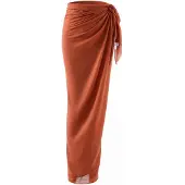 Emilie collection Strandhandduk 'Pareo sarong viscose' rostbrun