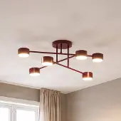 Emibig Taklampa HALO LIGHTING, dimbar, Röd, Vardagsrum / matsal, Metall, Modern, Taklampa