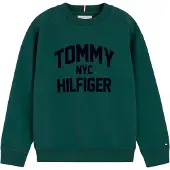 Tommy Hilfiger Sweatshirt 'BRAND LOVE' smaragd / svart