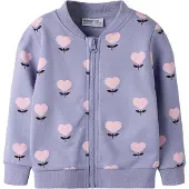 Name it Sweatjacka 'NMFOlinias' lila / rosa / vinröd