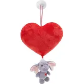 Nici Plyschhjärta Med Elefant 15 Cm 10 Cm
