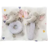 Creaciones Llopis Presentset + Muslin + Pipleksak + Skallra Elefant 90x65 Cm 20 Cm