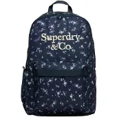 Superdry för kvinnor. W9110457A Ryggsäck Heritage AOP marinblå (OSFA), Casual, Polyester, Marino