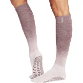 Toesox Full Toe Scrunch Knee High Pilates Grip Strumpor