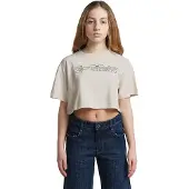 G-Star Girls Boxy Cropped Tee - Beige - girls