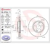 Brembo Bromsskiva 09D72411 fram, ventilerad, höggradigt förkolnad, 1 Stycke