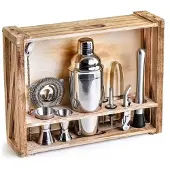 Barlife Barset Deluxe 11 Delar i Trä Ask