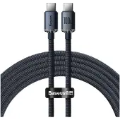 Baseus Crystal Shine USB-C / USB-C Kabel CAJY000601 - 1.2m - Svart
