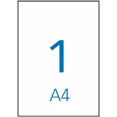 APLI Utskrivbara Självhäftande Etiketter 100 Vita Ark 210x297 Mm