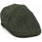 Suitable Flat Cap Wool Twill Grön Mörkgrön