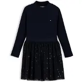 Tommy Hilfiger Polka Dot Tulle Fit And Flare Dress