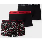 HUGO Design 10267989 Trunk Red Boxers 3 Enheter
