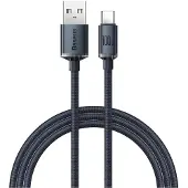 Baseus Crystal Shine USB-A / USB-C-kabel - 1.2m, 100W - Lila