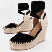 Montevita Alpargata De Cuña Para Mujer. Esparteo3 102786 40 svart
